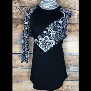 LuLaRoe Randy Unicorn Black Gray Floral